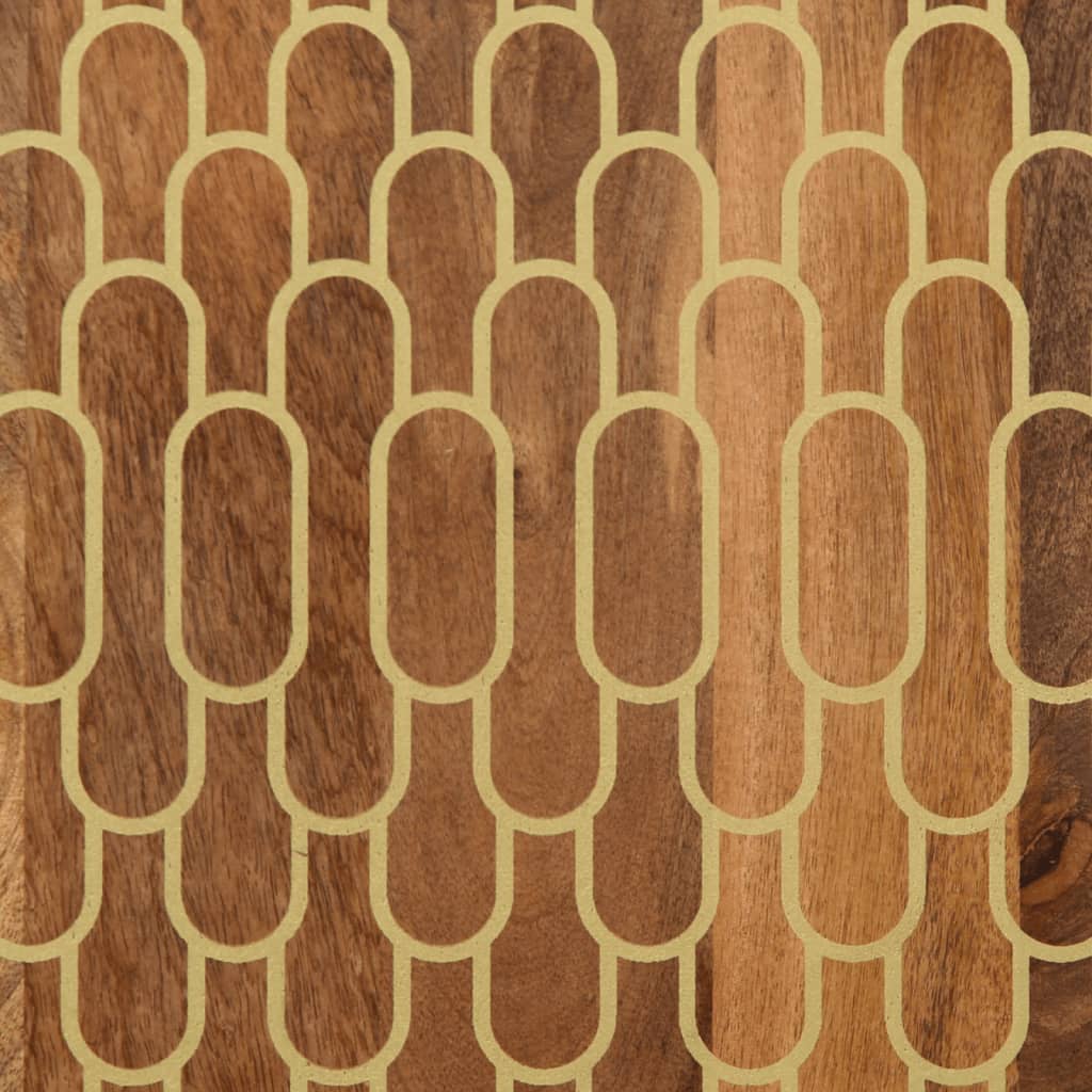 Credenze 3 pz 60x33x75 cm in Legno Massello di Mango