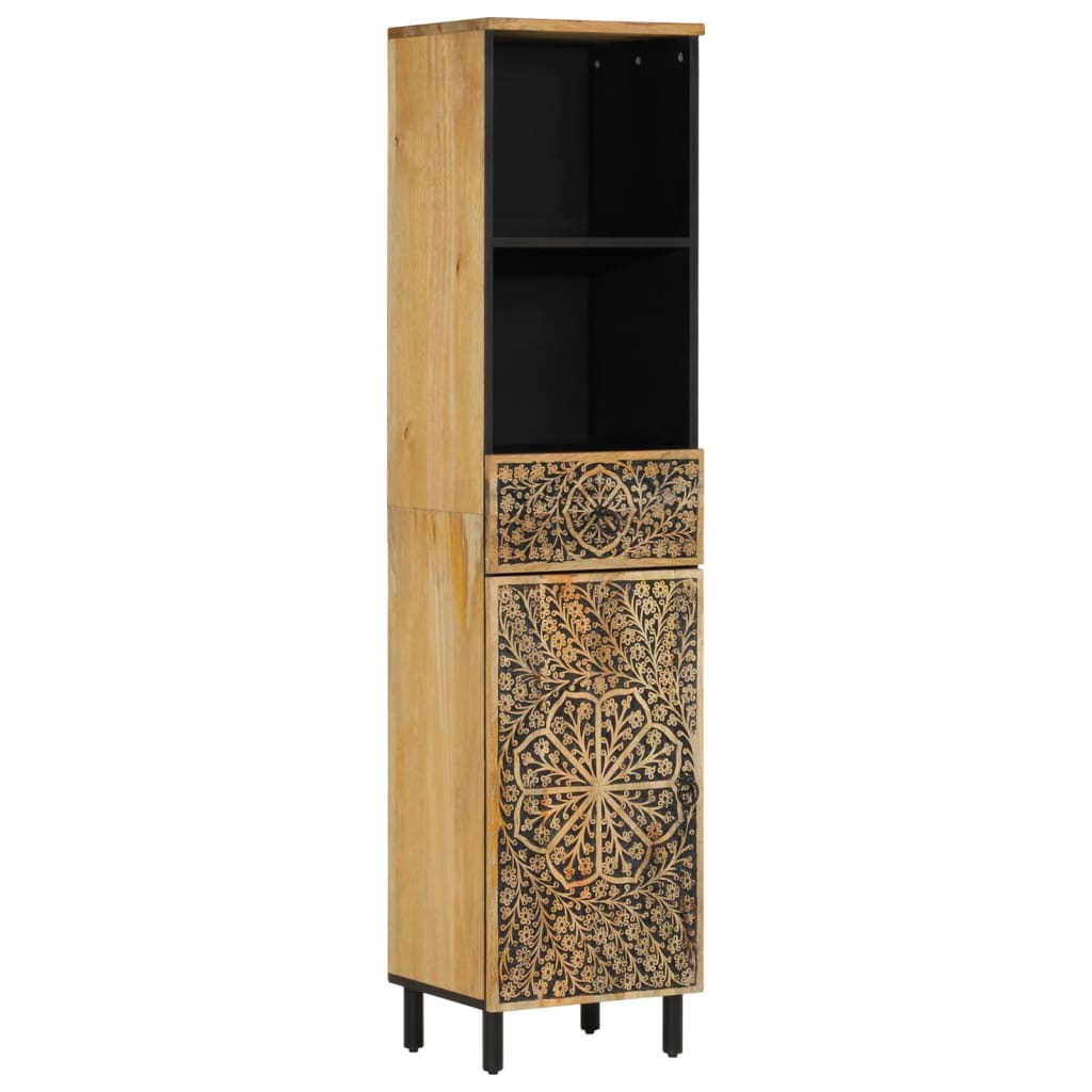 Set Mobili da Bagno 4 pz in Legno Massello di Mango | homemem39