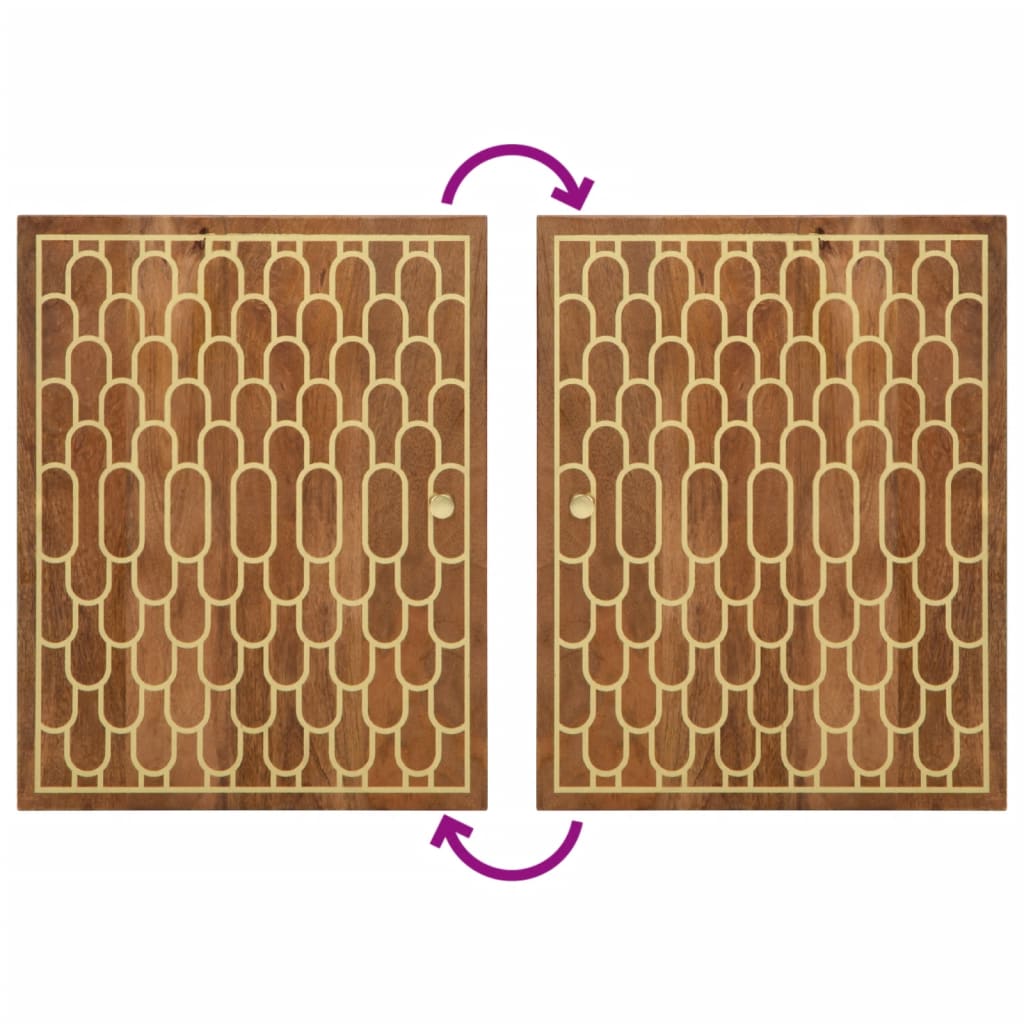 Set Mobili da Bagno 4 pz in Legno Massello di Mango