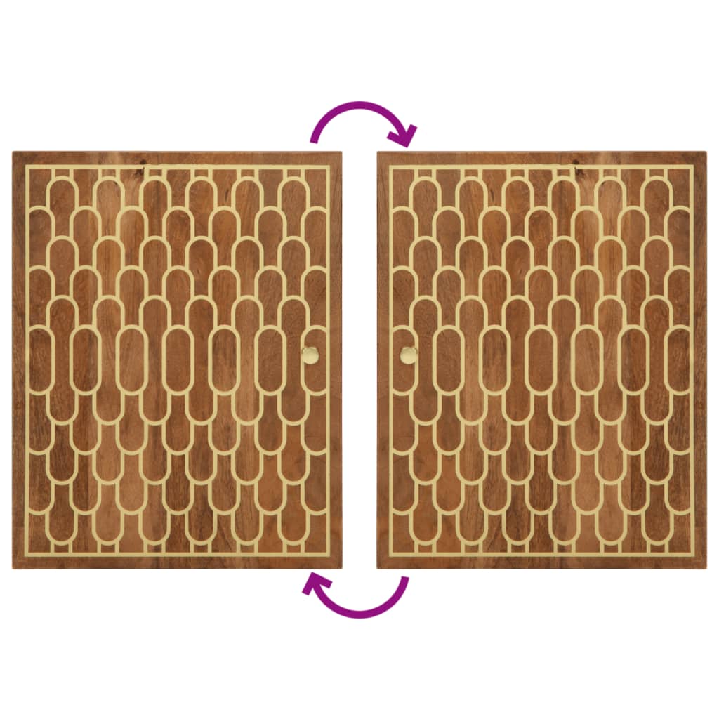 Set Mobili da Bagno 5 pz in Legno Massello di Mango