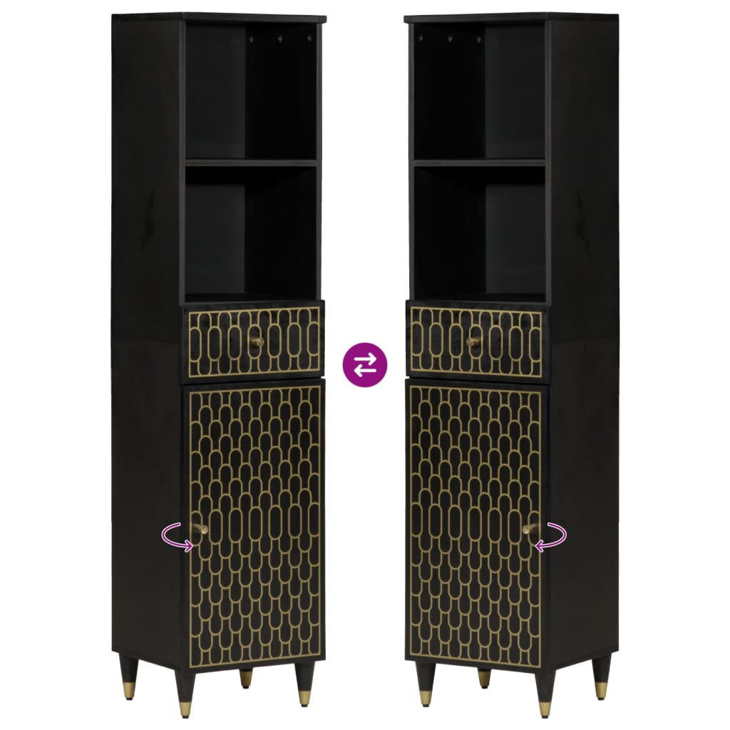 Set Mobili da Bagno 3pz in Legno Massello di Mango