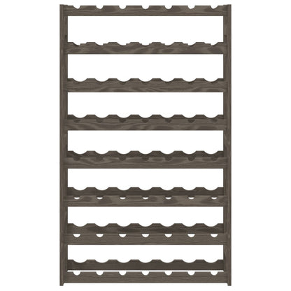 Portabottiglie per 56 Bottiglie Grigio Legno Massello di Pino - homemem39