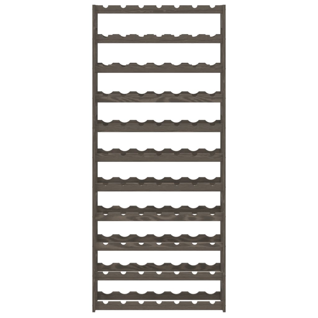 Portabottiglie per 77 Bottiglie Grigio Legno Massello di Pino - homemem39