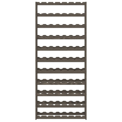 Portabottiglie per 77 Bottiglie Grigio Legno Massello di Pino - homemem39