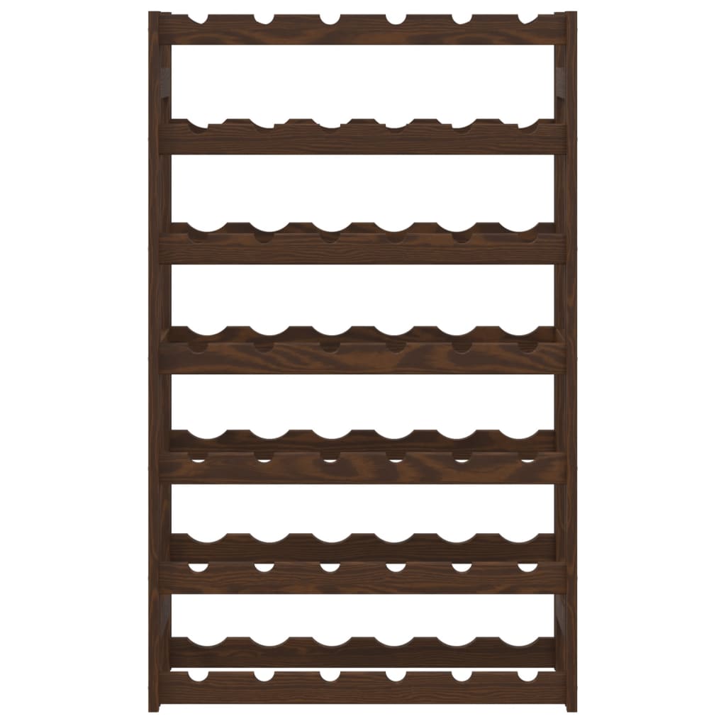 Portabottiglie per 42 Bottiglie Marrone Legno Massello di Pino