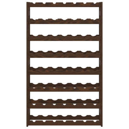 Portabottiglie per 56 Bottiglie Marrone Legno Massello di Pino