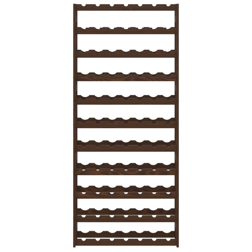 Portabottiglie per 77 Bottiglie Marrone Legno Massello di Pino