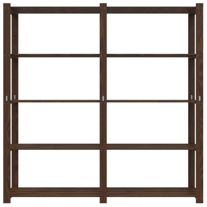 Scaffale a 5 Livelli Marrone 170x38x170 cm in Legno di Pino