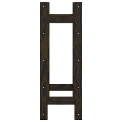 Portabottiglie per 20 Bottiglie Nero Legno Massello di Pino
