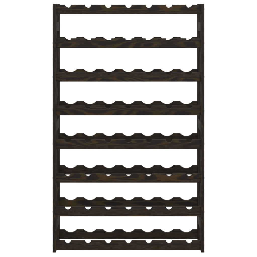 Portabottiglie per 56 Bottiglie Nero Legno Massello di Pino - homemem39