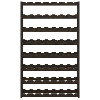 Portabottiglie per 56 Bottiglie Nero Legno Massello di Pino - homemem39