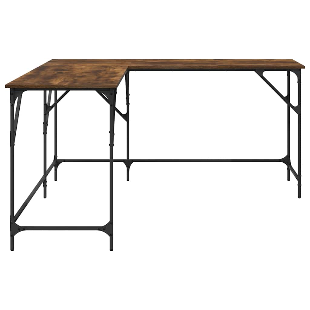 Scrivania Rovere Fumo 149x149x75 cm in Legno Multistrato