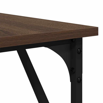 Scrivania Rovere Marrone 149x149x75 cm in Legno Multistrato