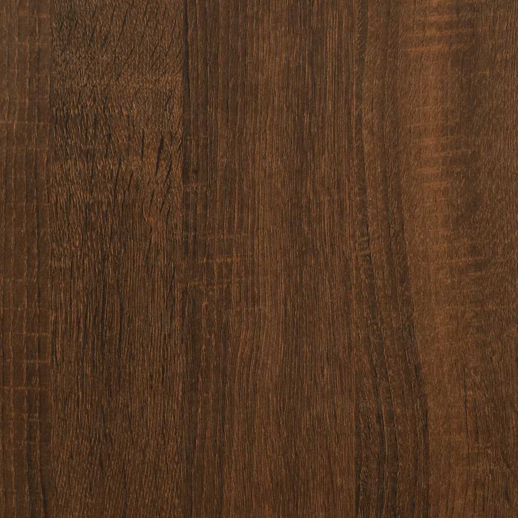 Scrivania Rovere Marrone 149x149x75 cm in Legno Multistrato
