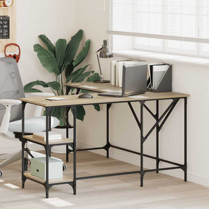 Scrivania Rovere Sonoma 139x139x75 cm in Legno Multistrato