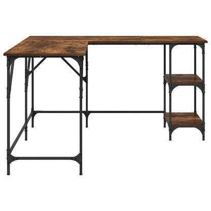 Scrivania Rovere Fumo 139x139x75 cm in Legno Multistrato | homemem39