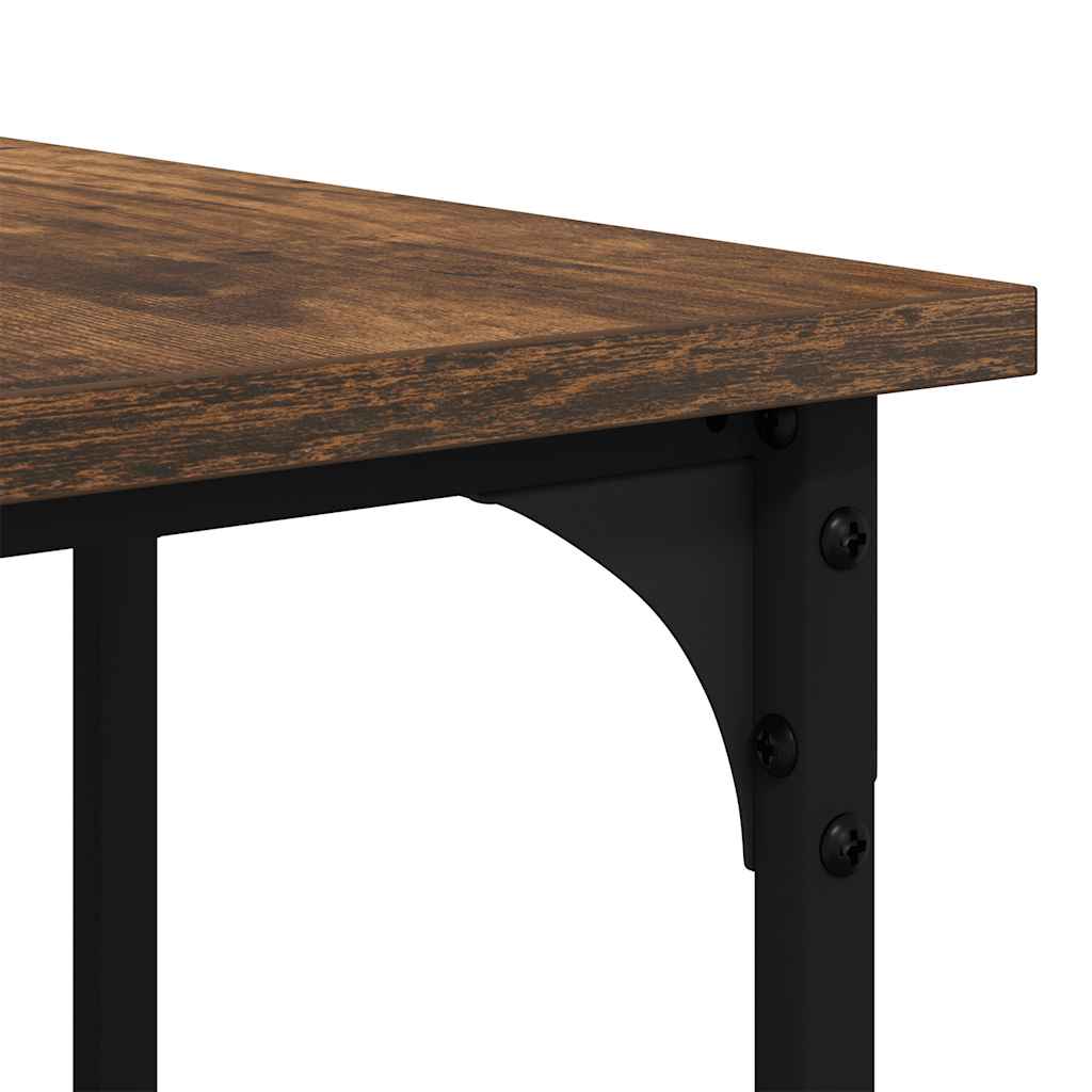 Scrivania Rovere Fumo 139x139x75 cm in Legno Multistrato | homemem39