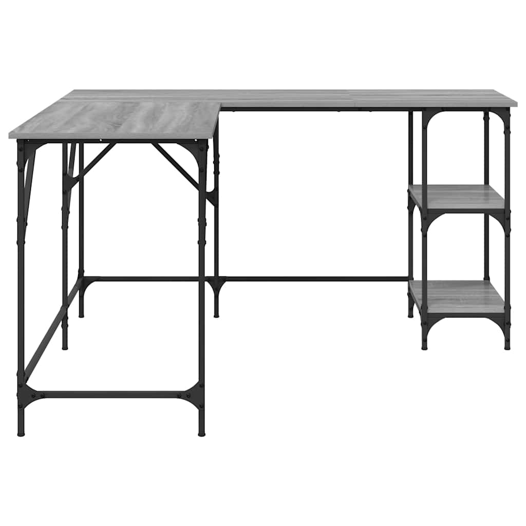 Scrivania Grigio Sonoma 139x139x75 cm in Legno Multistrato - homemem39