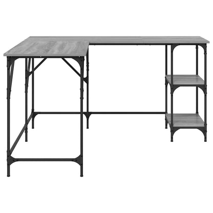 Scrivania Grigio Sonoma 139x139x75 cm in Legno Multistrato - homemem39