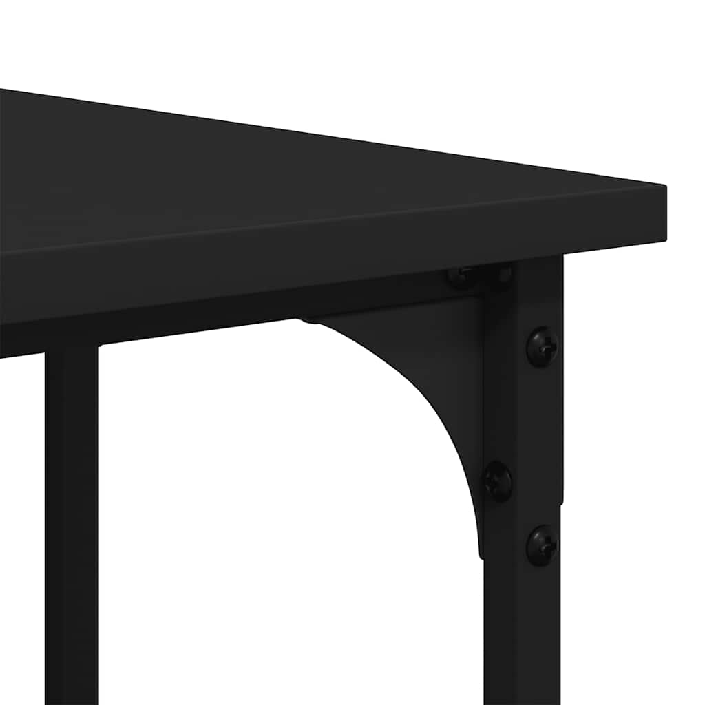 Scrivania Nera 139x139x75 cm in Legno Multistrato