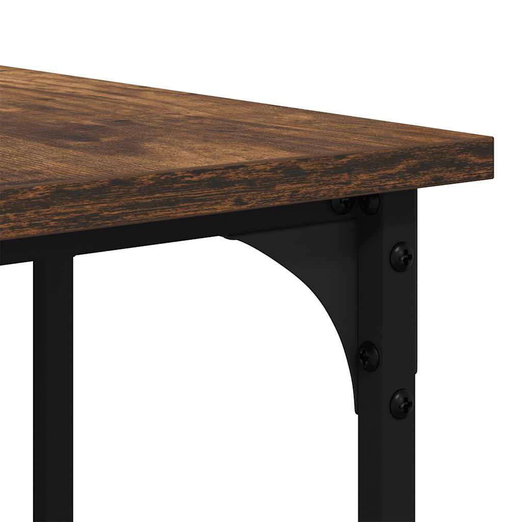 Scrivania Rovere Fumo 139x139x75 cm in Legno Multistrato | homemem39
