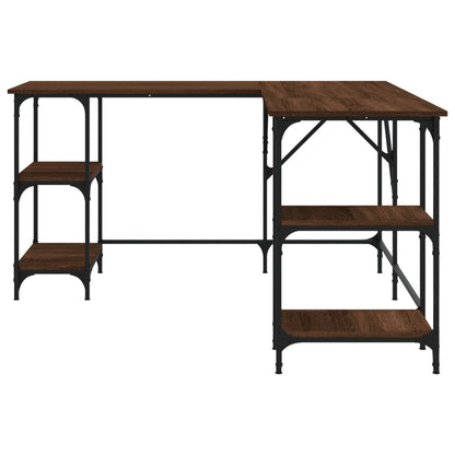 Scrivania Rovere Marrone 139x139x75 cm in Legno Multistrato - homemem39