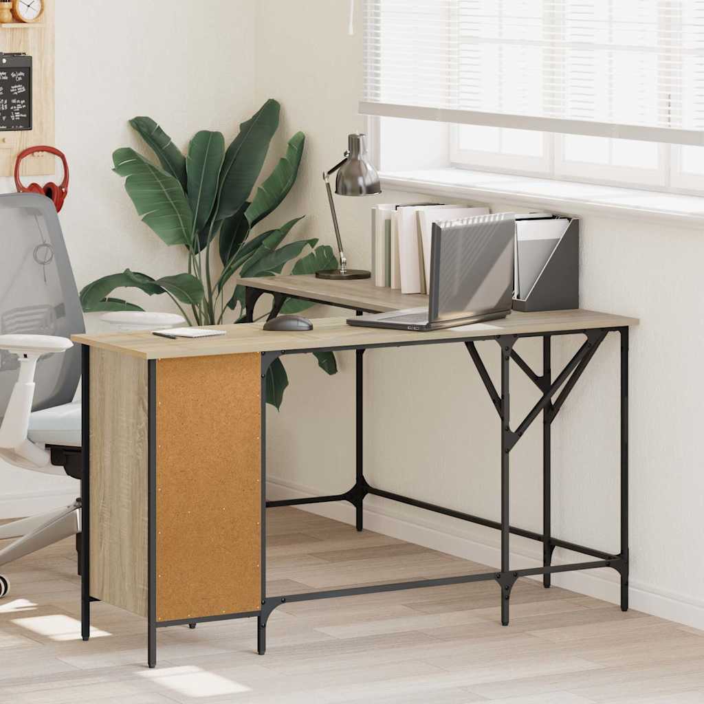 Scrivania Rovere Sonoma 141x141x75 cm in Legno Multistrato