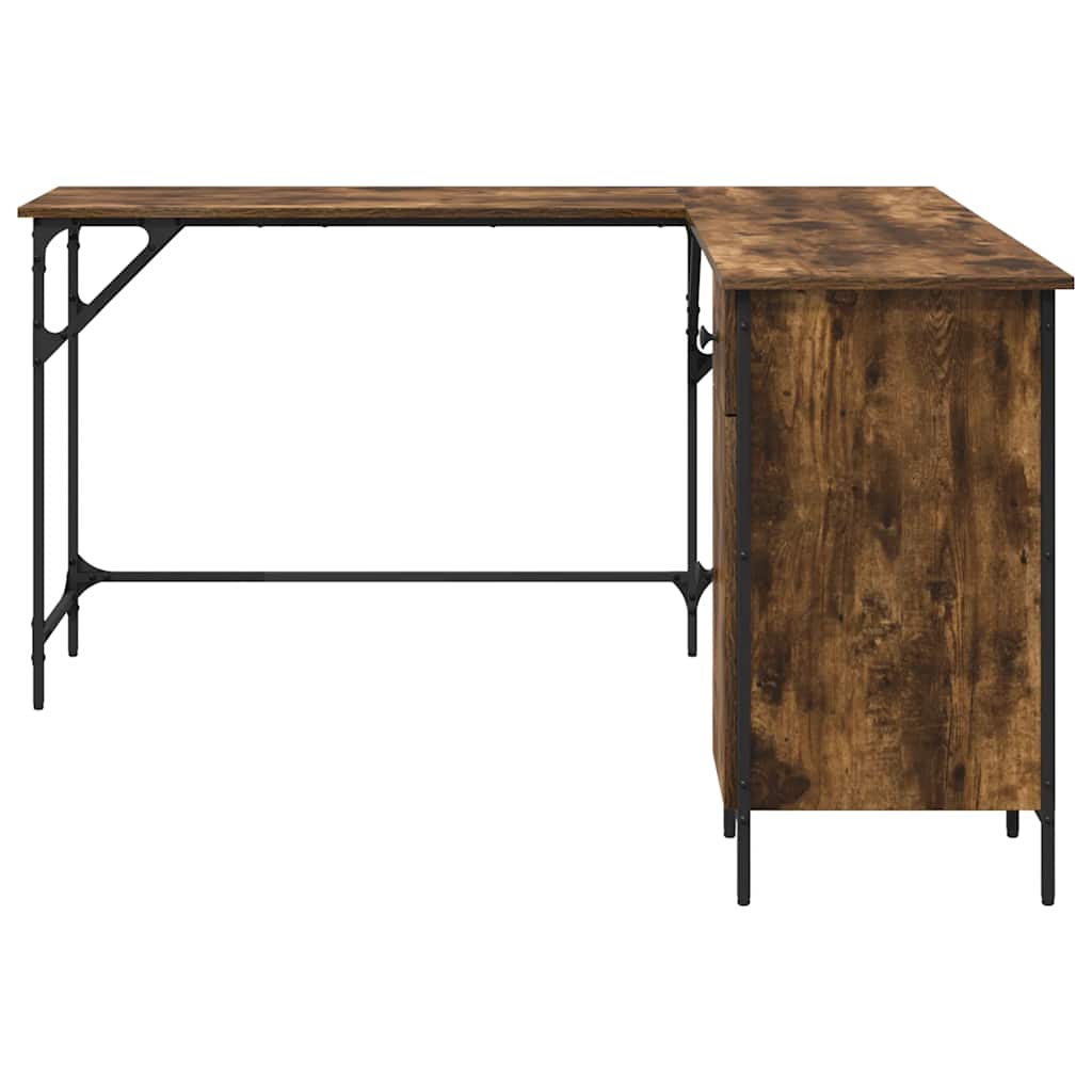 Scrivania Rovere Fumo 141x141x75 cm in Legno Multistrato