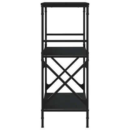 Libreria a 3 Ripiani Nera 59x35x90,5 cm in Legno Multistrato | homemem39