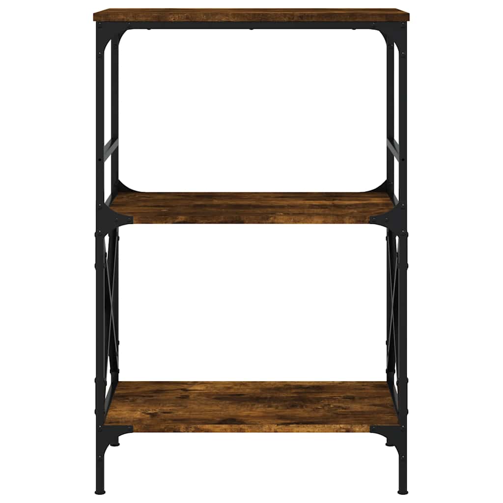 Libreria 3 Ripiani Rovere Fumo 59x35x90,5 cm Legno Multistrato