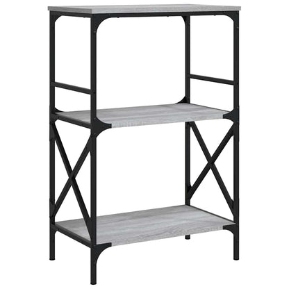 Libreria 3 Ripiani Grigio Sonoma 59x35x90,5cm Legno Multistrato | homemem39