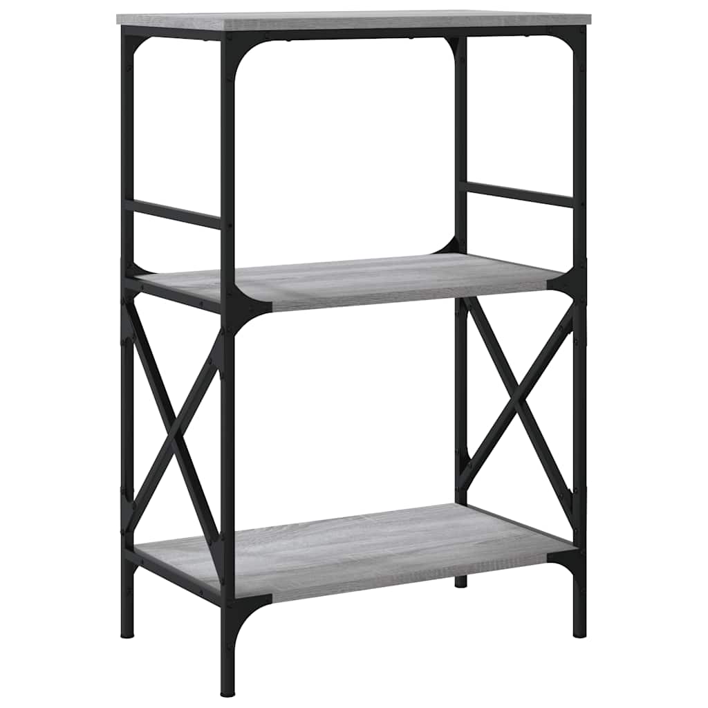 Libreria 3 Ripiani Grigio Sonoma 59x35x90,5cm Legno Multistrato | homemem39