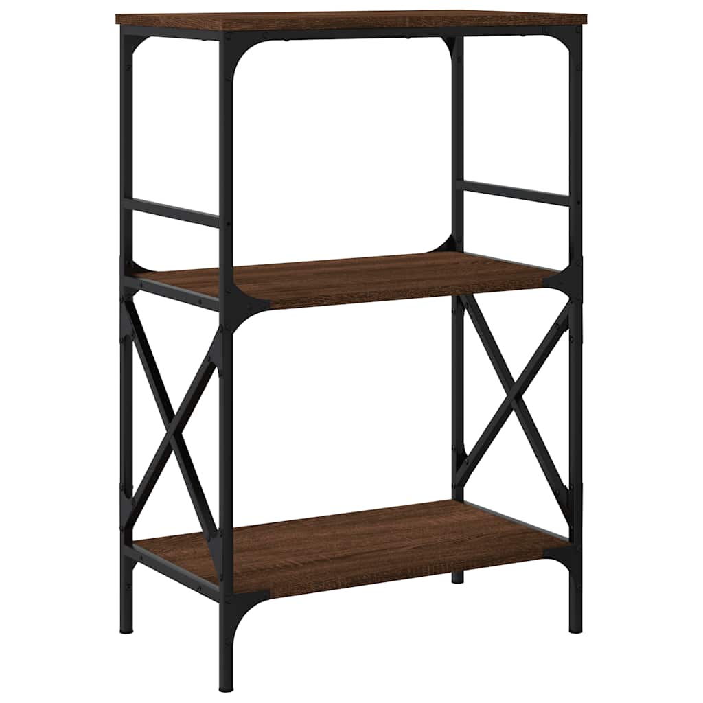 Libreria 3Ripiani Rovere Marrone 59x35x90,5cm Legno Multistrato | homemem39