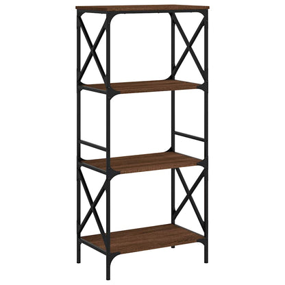 Libreria 4 Ripiani Rovere Marrone 59x35x132cm Legno Multistrato | homemem39