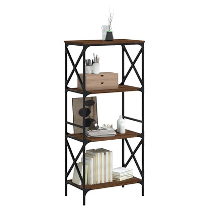Libreria 4 Ripiani Rovere Marrone 59x35x132cm Legno Multistrato | homemem39