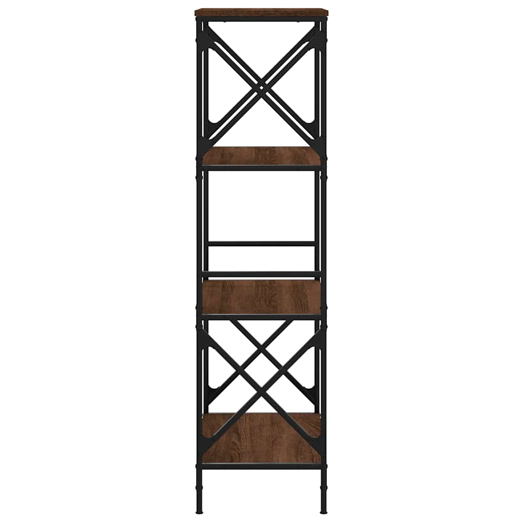 Libreria 4 Ripiani Rovere Marrone 59x35x132cm Legno Multistrato | homemem39