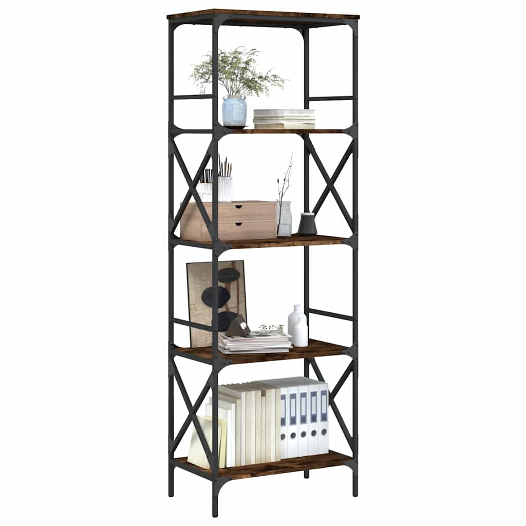 Libreria Rovere Fumo 5 Ripiani 59x35x171 cm Legno Multistrato | homemem39