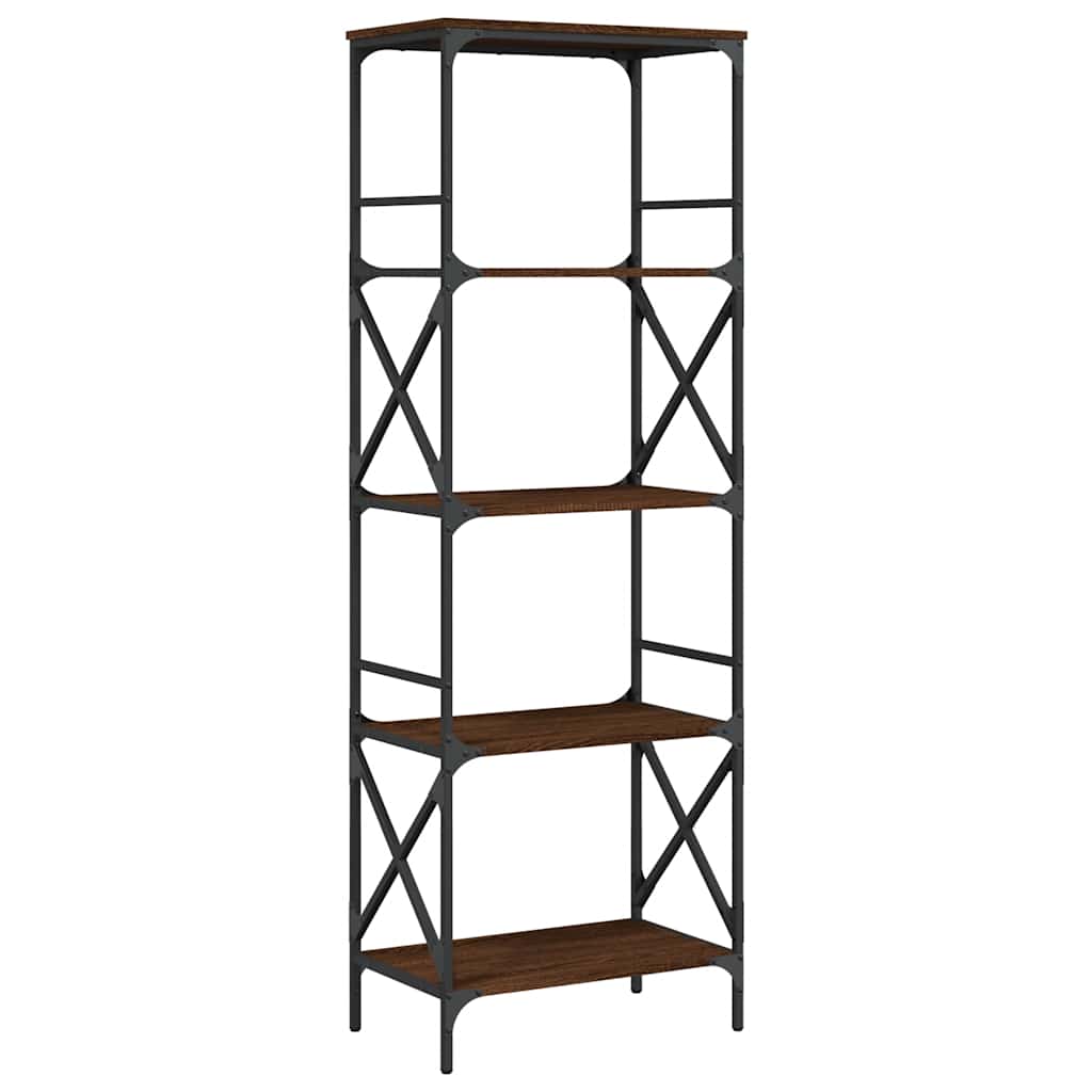 Libreria Rovere Marrone 5 Ripiani 59x35x171cm Legno Multistrato | homemem39