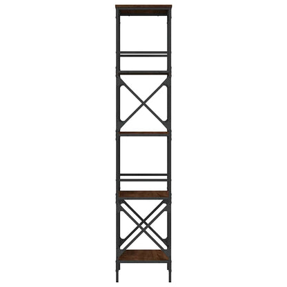 Libreria Rovere Marrone 5 Ripiani 59x35x171cm Legno Multistrato | homemem39