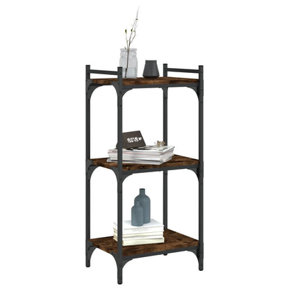 Libreria a 3 Ripiani Rovere Fumo 40x30x86 cm Legno Multistrato | homemem39