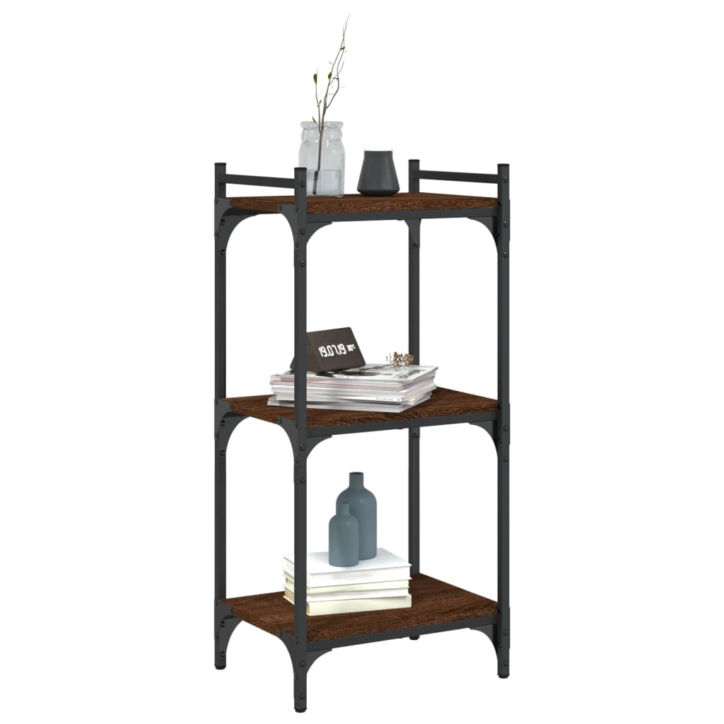 Libreria 3 Ripiani Rovere Marrone 40x30x86 cm Legno Multistrato | homemem39