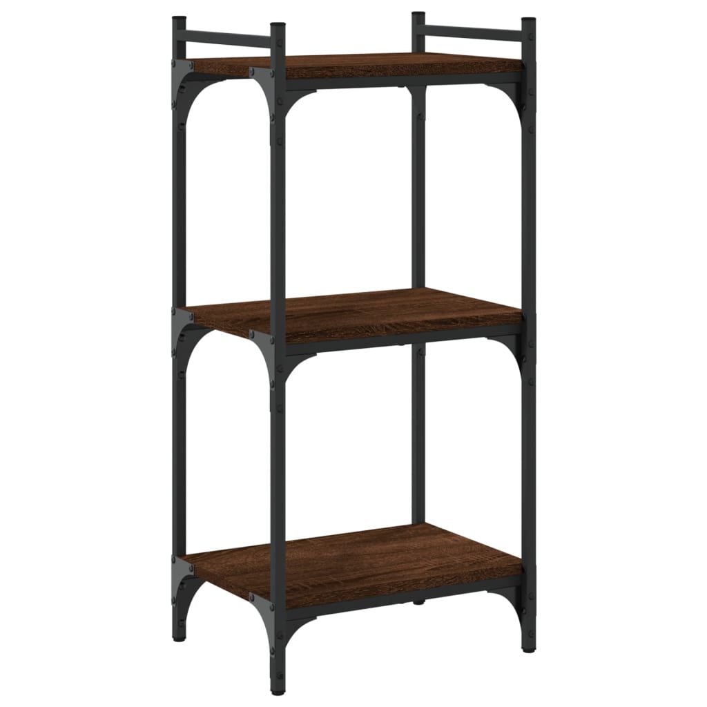 Libreria 3 Ripiani Rovere Marrone 40x30x86 cm Legno Multistrato | homemem39