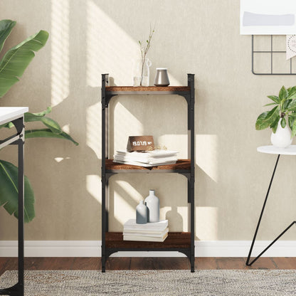 Libreria 3 Ripiani Rovere Marrone 40x30x86 cm Legno Multistrato | homemem39