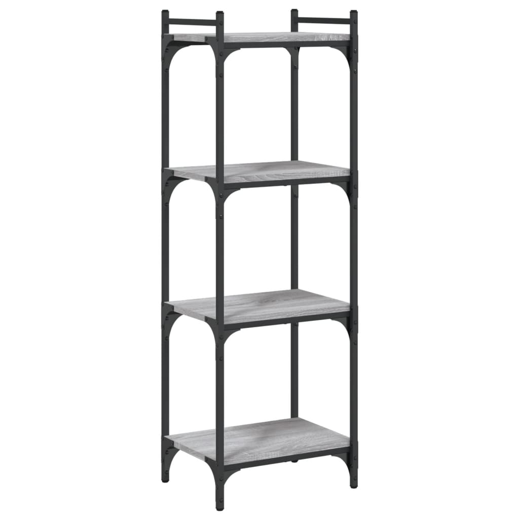 Libreria 4 Ripiani Grigio Sonoma 40x30x120cm Legno Multistrato | homemem39
