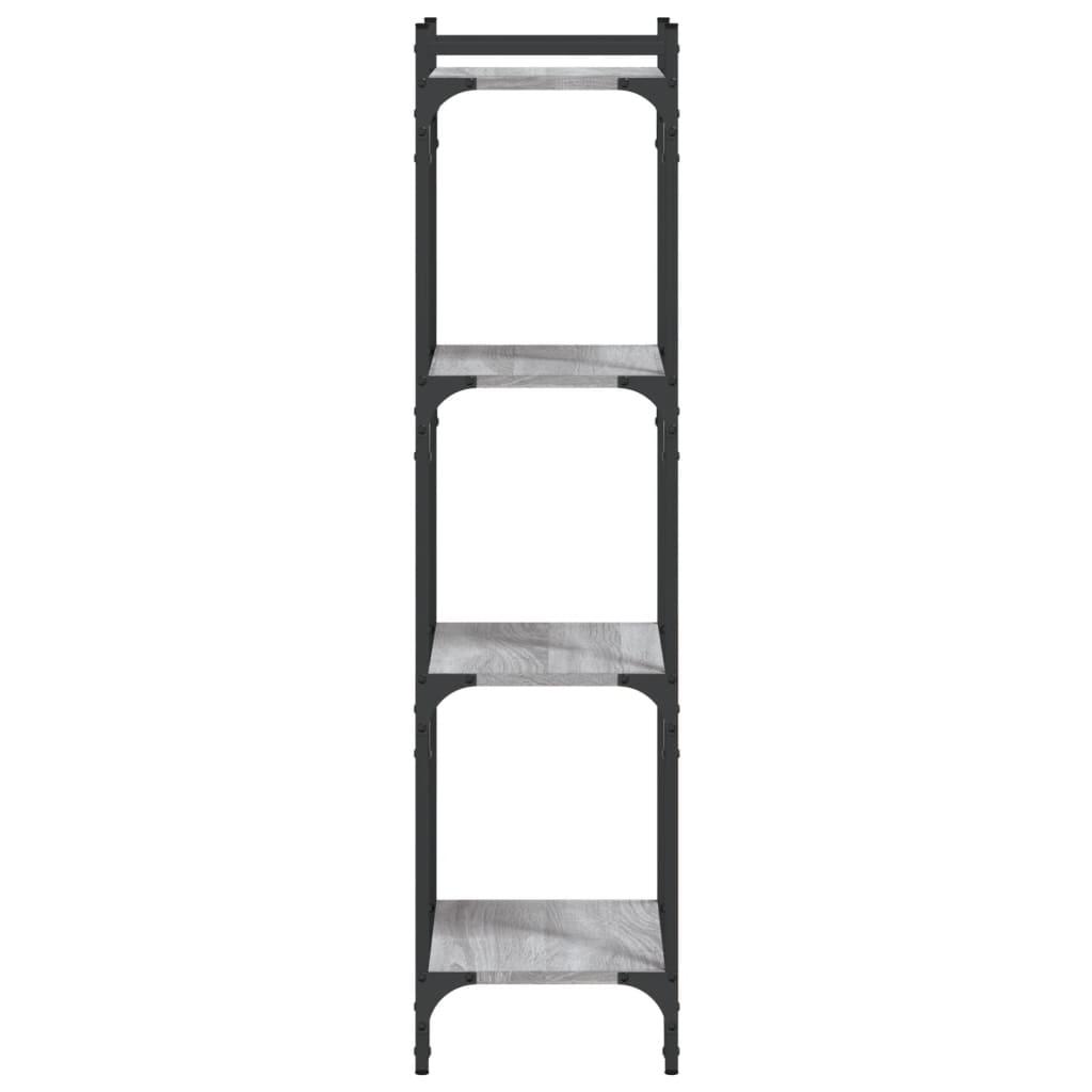Libreria 4 Ripiani Grigio Sonoma 40x30x120cm Legno Multistrato | homemem39
