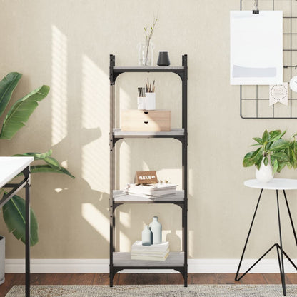 Libreria 4 Ripiani Grigio Sonoma 40x30x120cm Legno Multistrato | homemem39