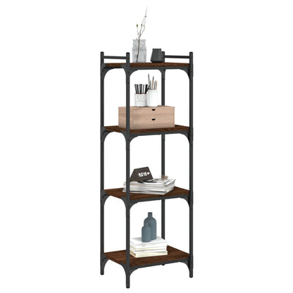 Libreria 4 Ripiani Rovere Marrone 40x30x120cm Legno Multistrato | homemem39