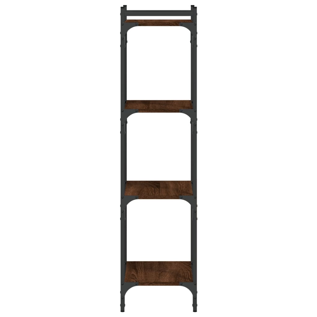 Libreria 4 Ripiani Rovere Marrone 40x30x120cm Legno Multistrato | homemem39
