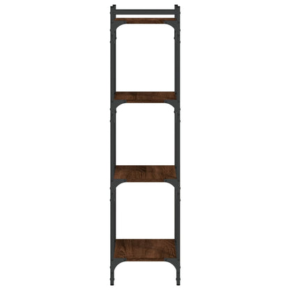 Libreria 4 Ripiani Rovere Marrone 40x30x120cm Legno Multistrato | homemem39