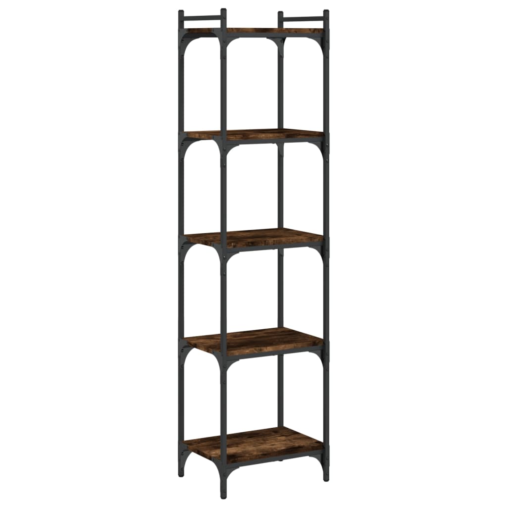 Libreria a 5 Ripiani rovere fumo legno multistrato